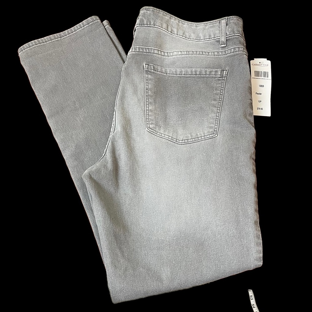 NWT Coldwater Creek Natural Fit Pewter Jeans—12P